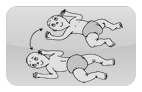 can roll over from back or stomach position